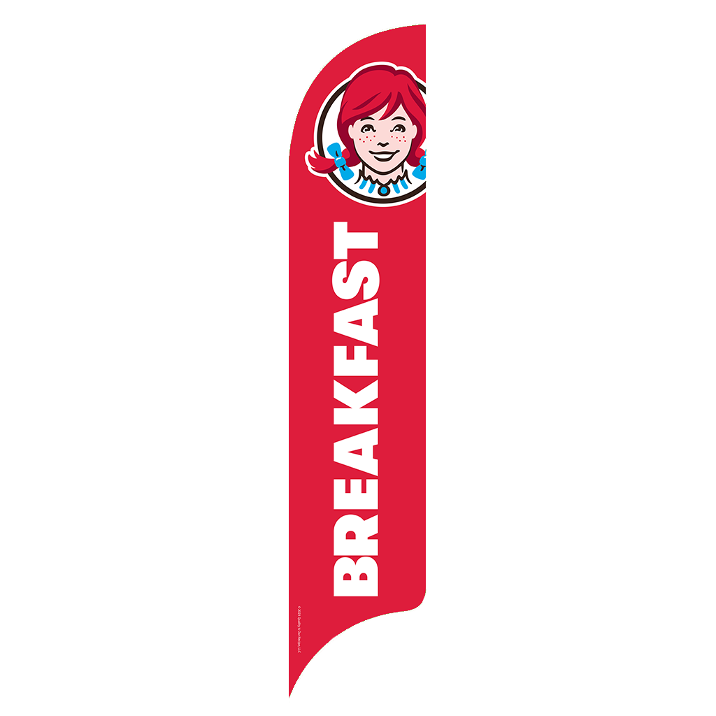 15' Wendy's Red Breakfast AdverSail Flag (2021 art)