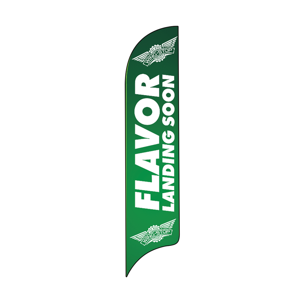 15' Wingstop Green Flavor Landing Soon AdverSail Flag (2023 art)