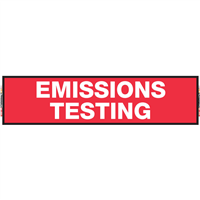 2' X 8' FullSpeed Automotive Red Emissions Testing Mesh Bay Banner