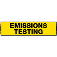 2' X 8' FullSpeed Automotive Yellow Emissions Testing Mesh Bay Banner