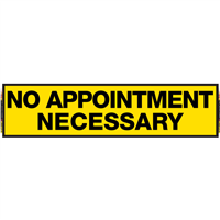 2' X 8' FullSpeed Automotive Yellow No Appointment Necessary Mesh Bay Banner