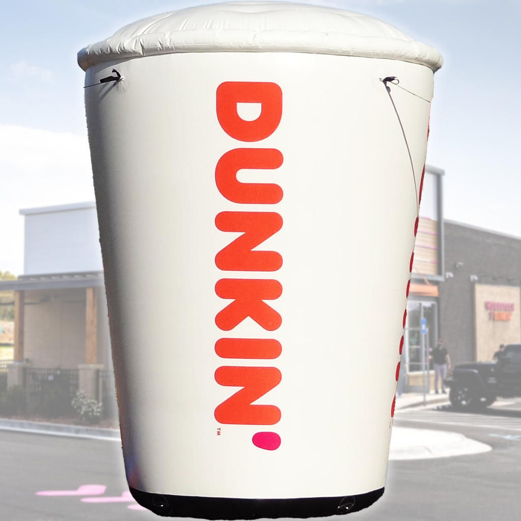 10’ Dunkin' Donuts White Logo Coffee Cup Inflatable (2023 art)