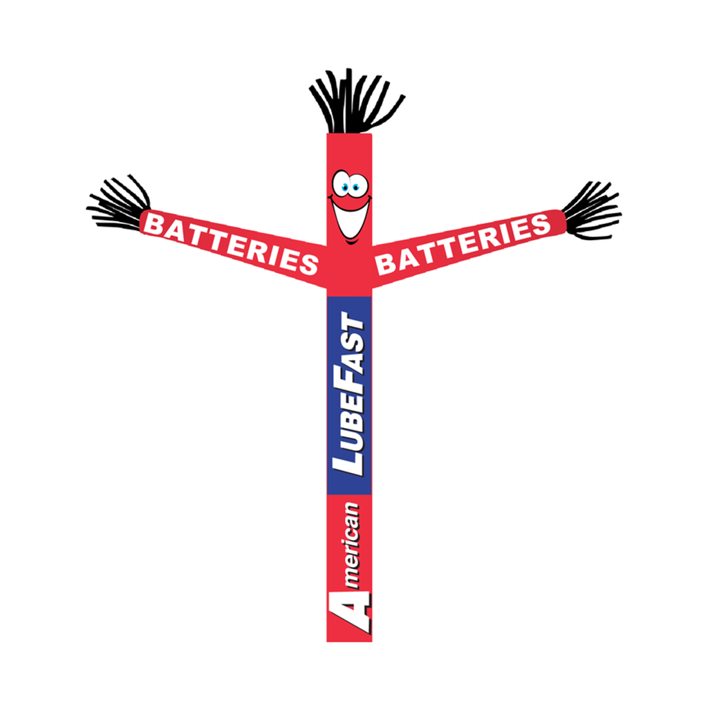 18' FullSpeed American LubeFast Red Batteries Tube Dancer Fabric Only (with face & arms)