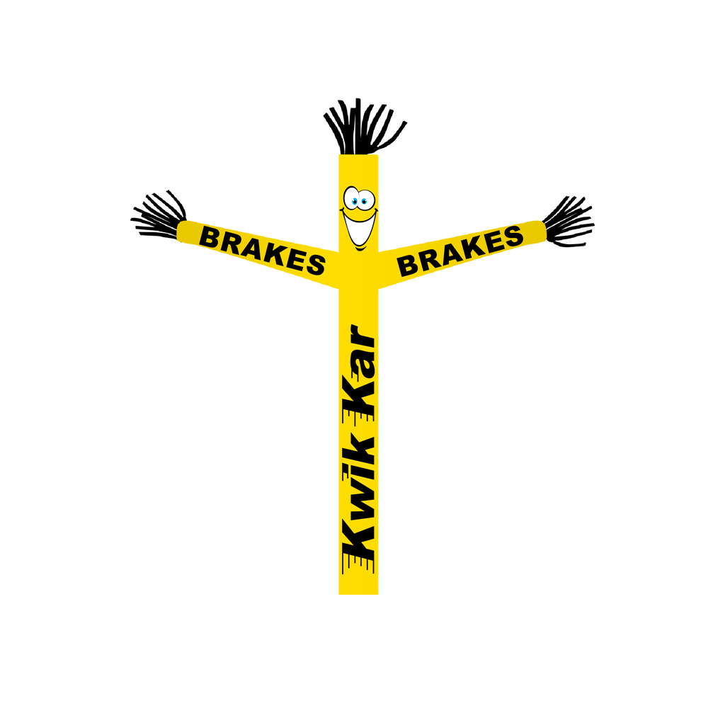 18' FullSpeed Automotive Kwik Kar Yellow Brakes Tube Dancer Fabric Only (with arms & face)