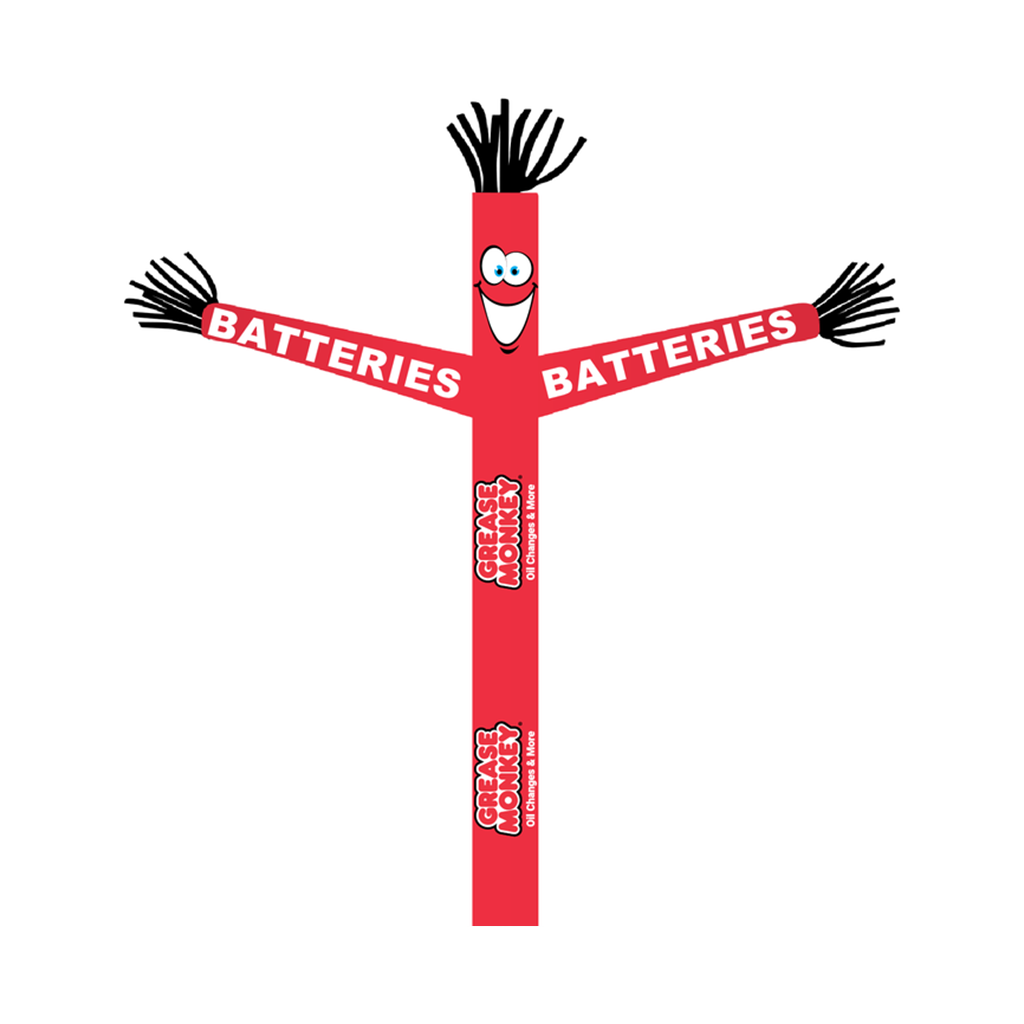 18' FullSpeed Automotive Grease Monkey Red Batteries Tube Dancer Fabric Only (with arms & face)