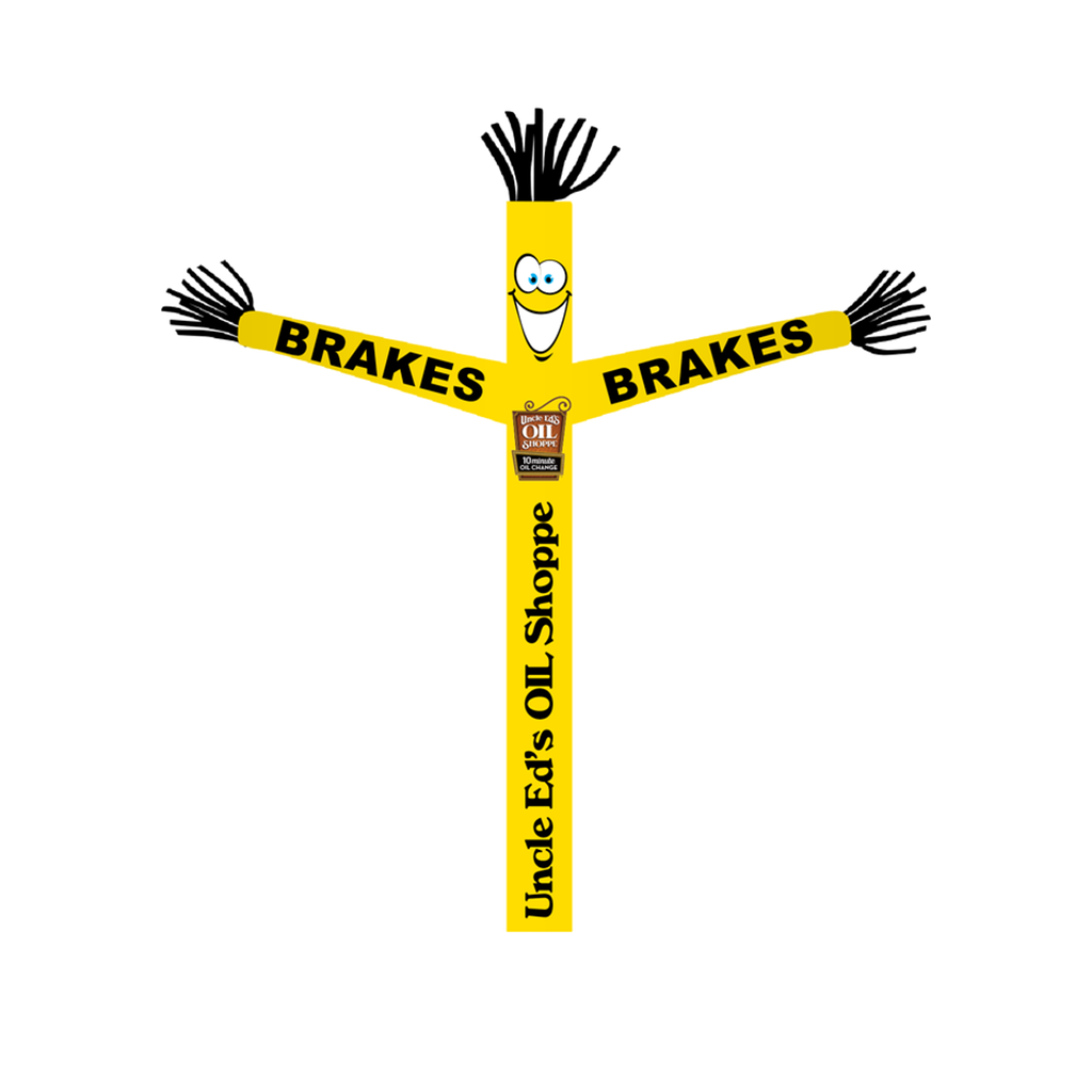 18' FullSpeed Automotive Uncle Ed's Oil Shoppe Yellow Brakes Tube Dancer Fabric Only (with face & arms)