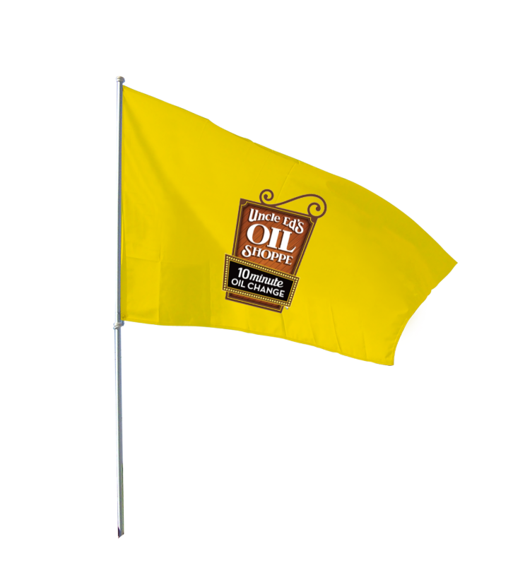3x5  FullSpeed Automotive Uncle Ed's Yellow Logo Flag    