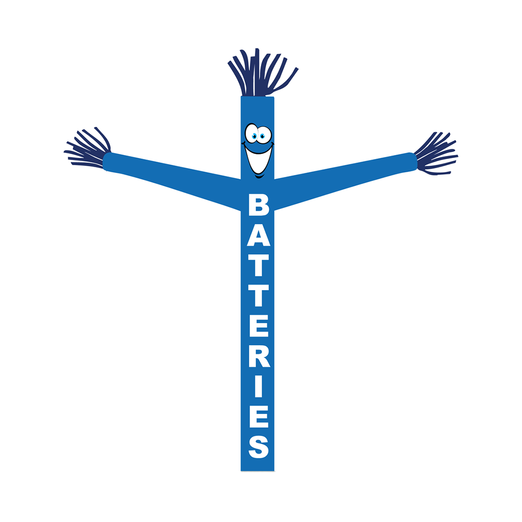 18' FullSpeed Automotive Blue Batteries Tube Dancer Fabric Only (with face & arms)