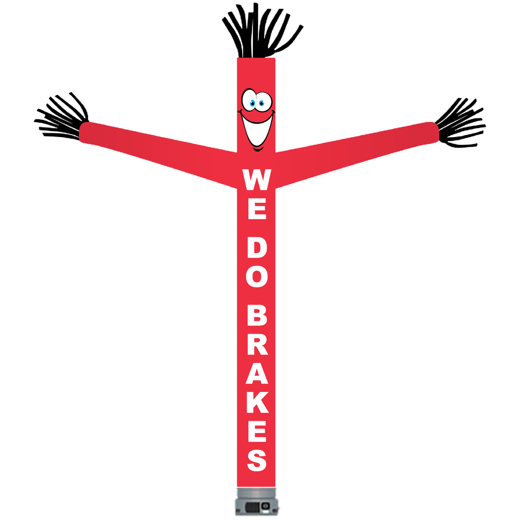 18' FullSpeed Automotive Red We Do Brakes Tube Dancer Fabric Only (with face & arms)