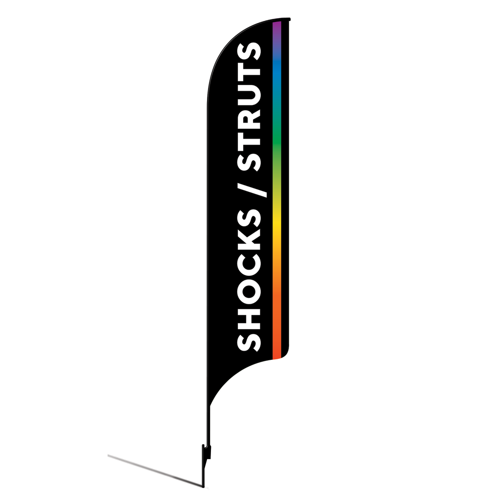 15' Caliber Auto Care Black Shocks/Struts AdverSail Flag Kit