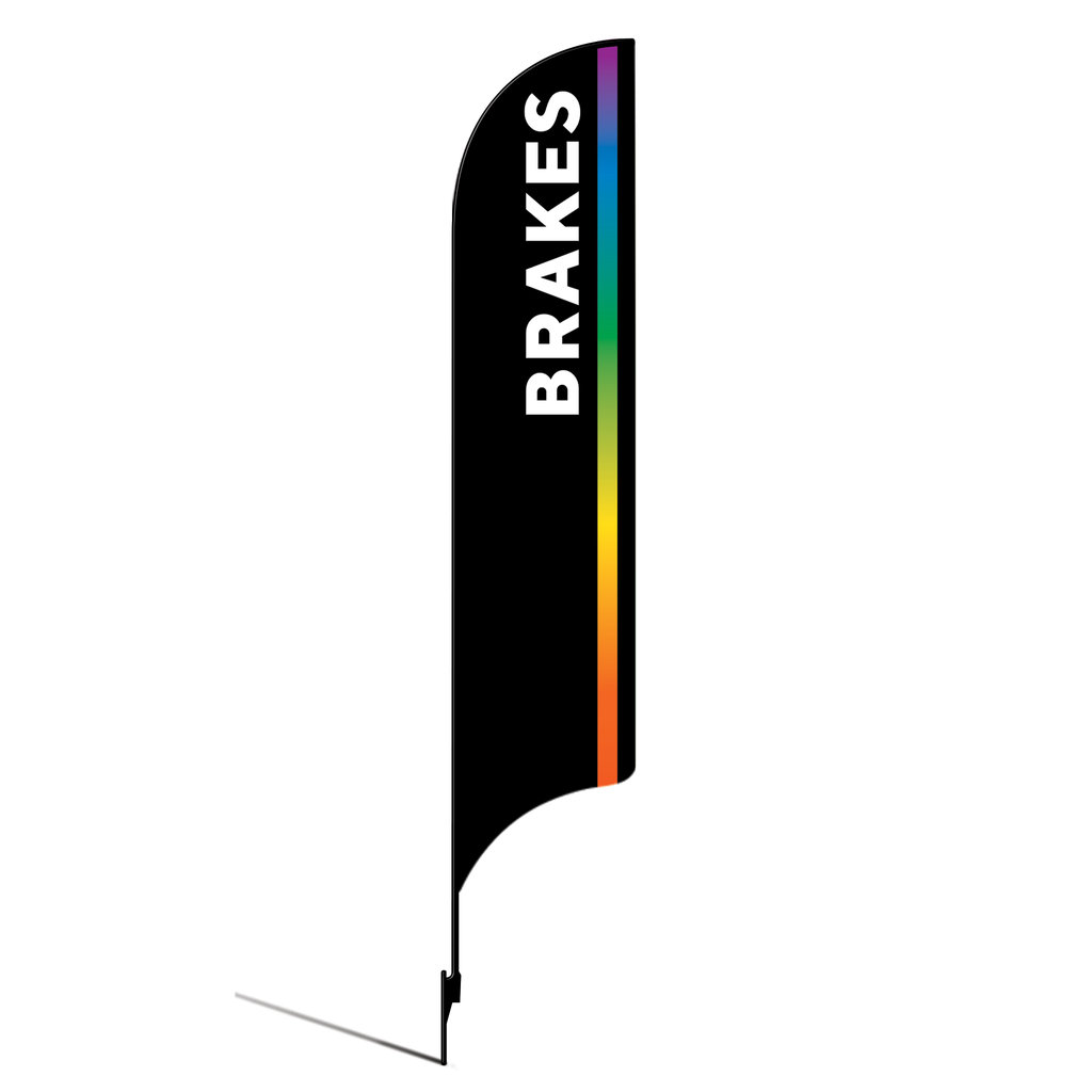 15' Caliber Auto Care Black Brakes AdverSail Flag Kit