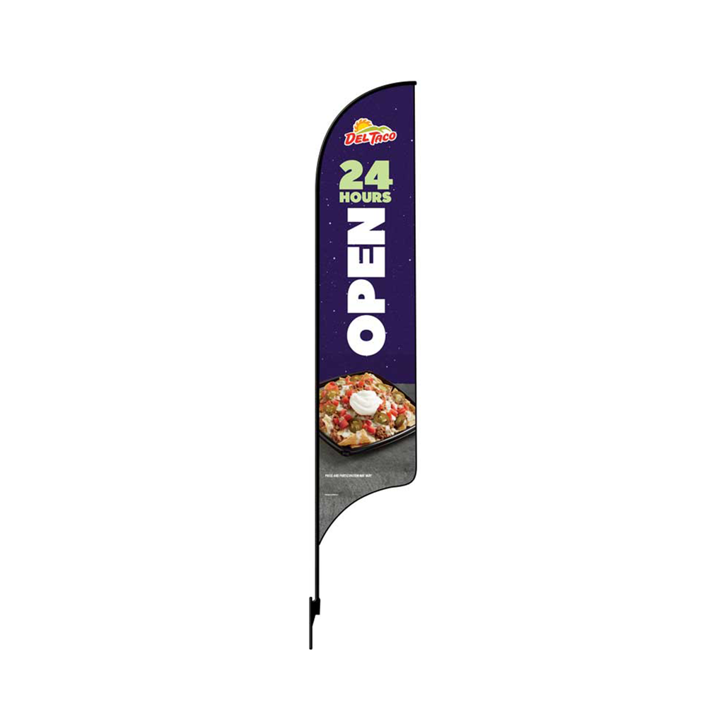 15' Del Taco Open 24 Hours AdverSail Flag Kit