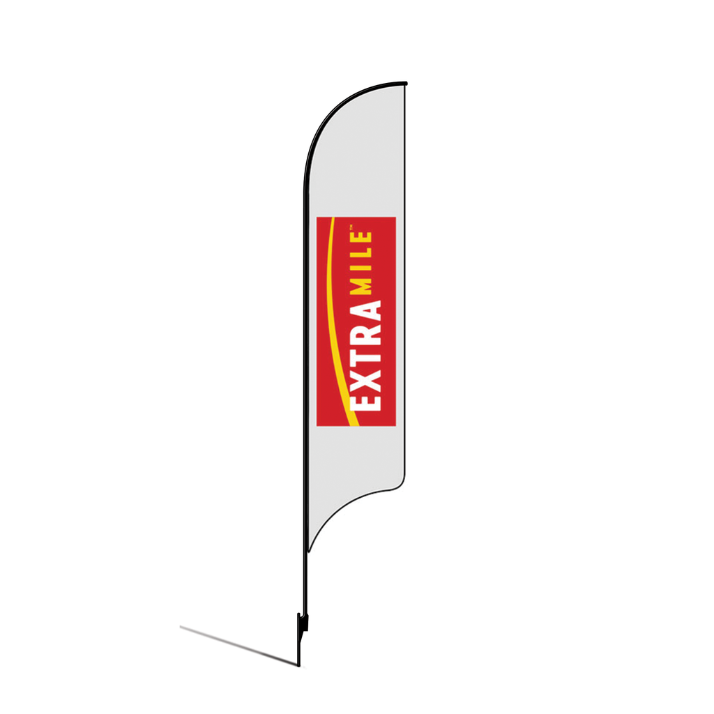 OLD DO NOT USE 15’ ExtraMile White Logo AdverSail Flag (2024 Artwork) Kit