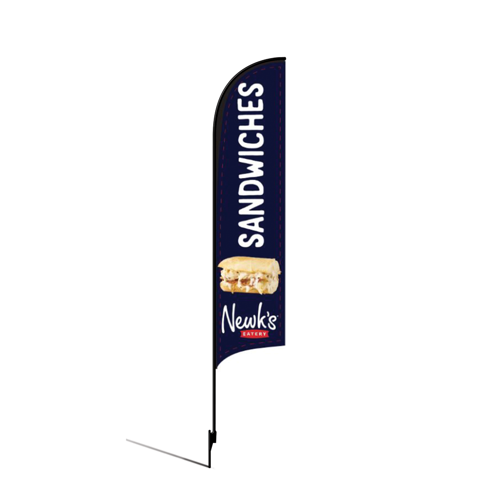 OLD DO NOT USE 15' Newk's Eatery Navy Sandwiches AdverSail Flag (double-sided) Kit