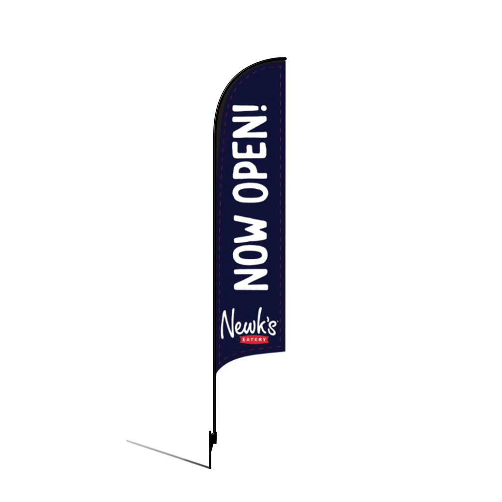 OLD DO NOT USE 15' Newk's Eatery Navy Now Open AdverSail Flag (double-sided) Kit