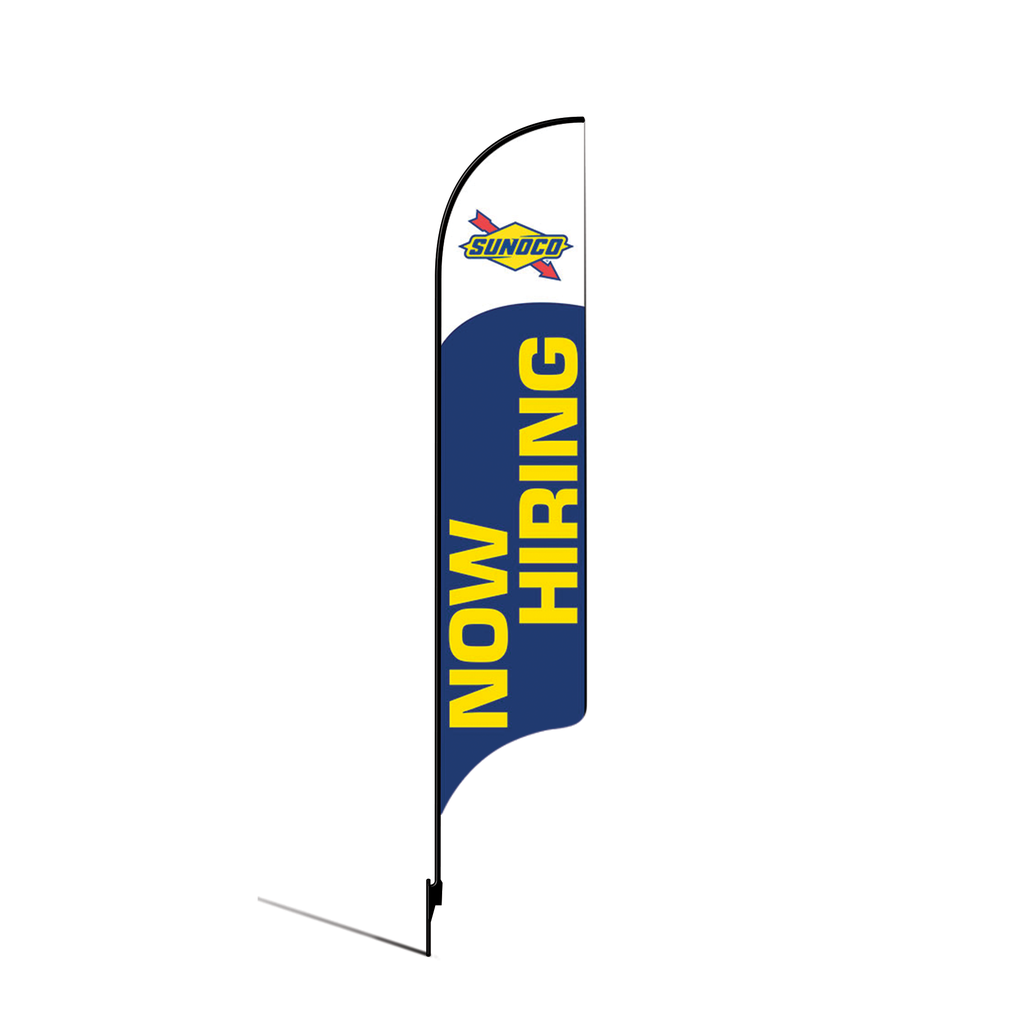 OLD DO NOT USE 15' Sunoco Blue Now Hiring AdverSail Flag Kit