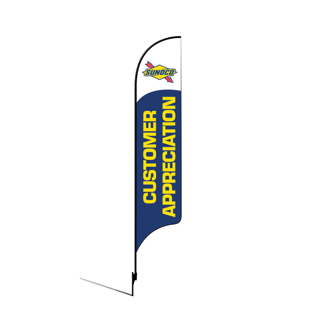 OLD DO NOT USE 15' Sunoco Blue Customer Appreciation AdverSail Flag  Kit