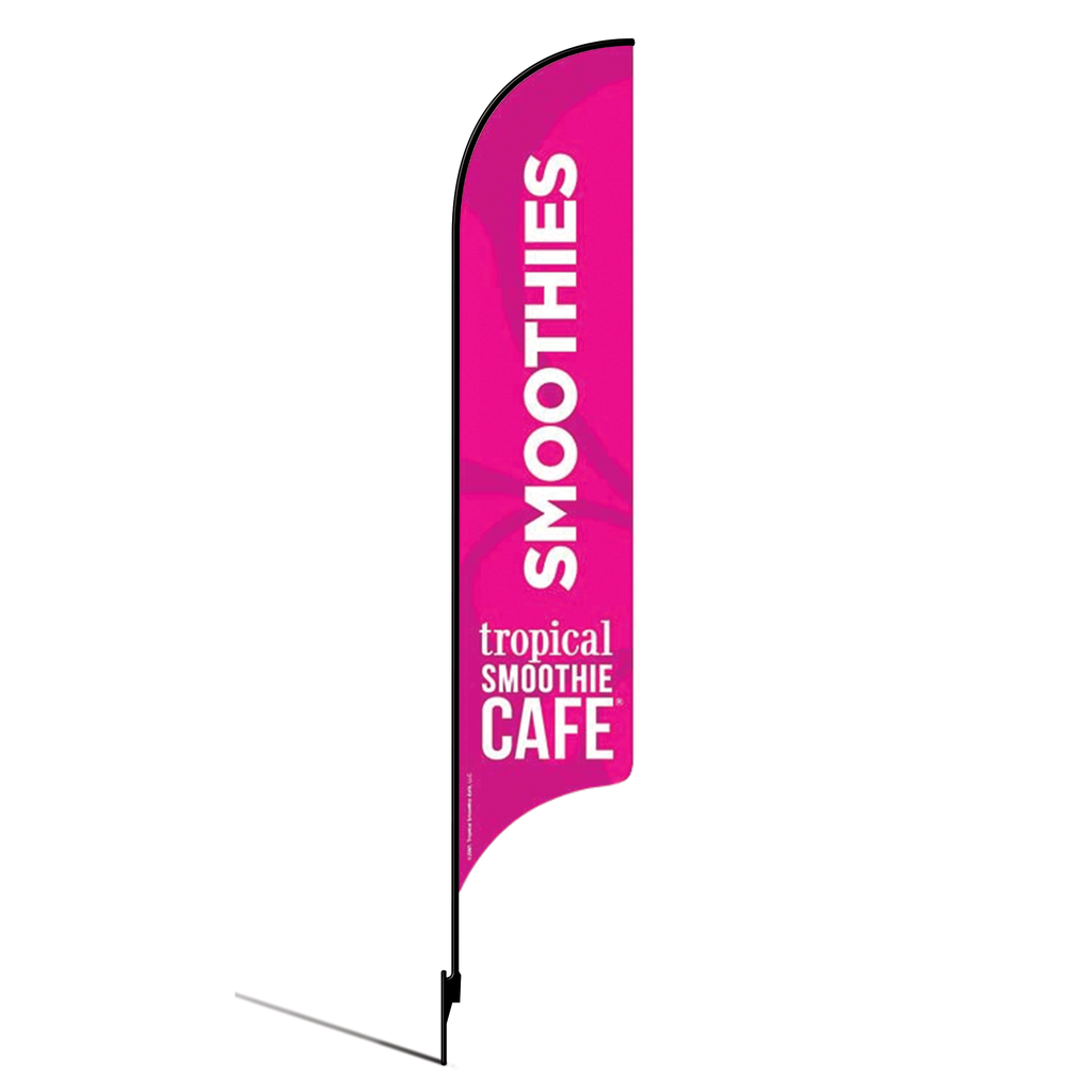 15' Tropical Smoothie Cafe Pink Smoothies AdverSail Flag Kit