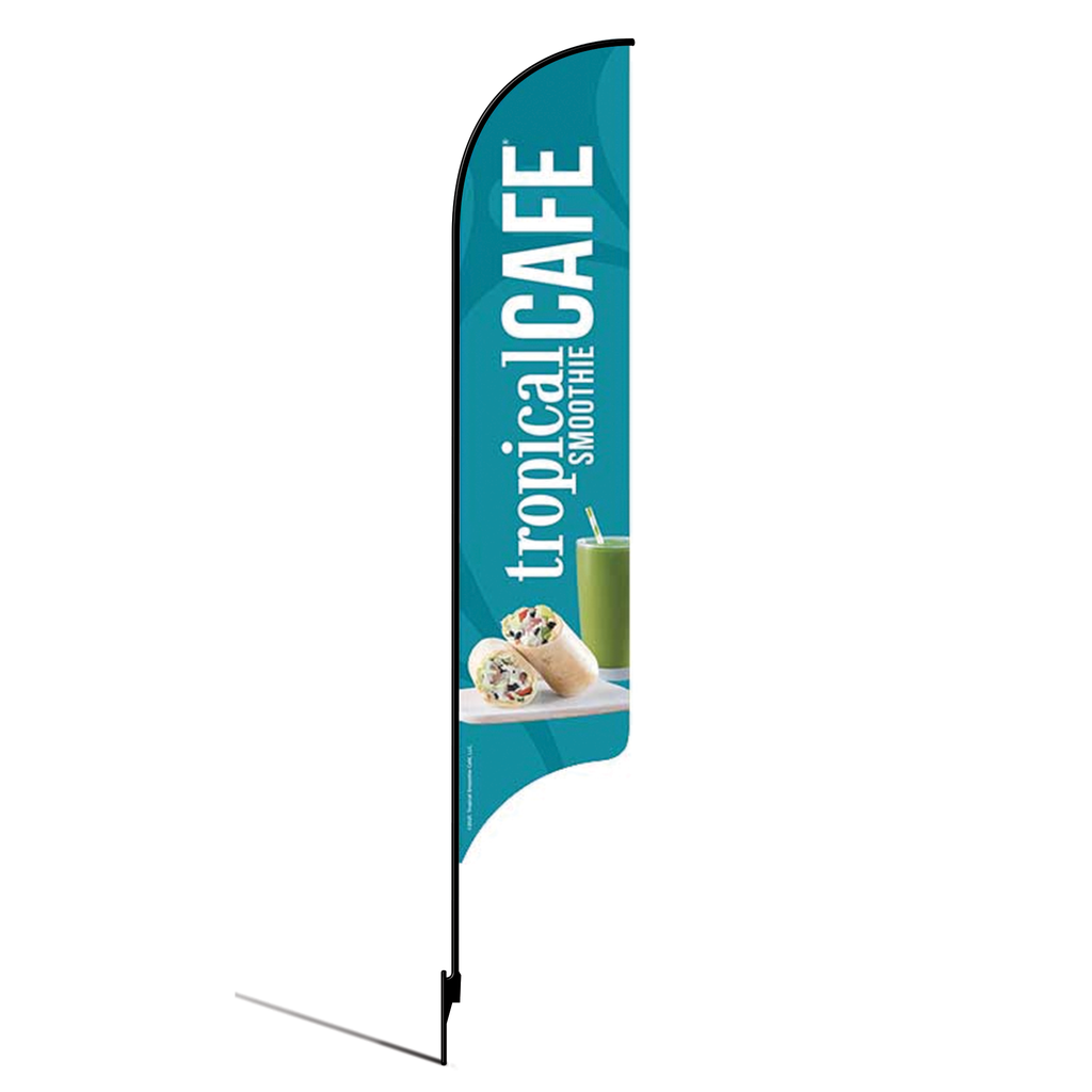 15' Tropical Smoothie Cafe Teal Logo AdverSail Flag Kit