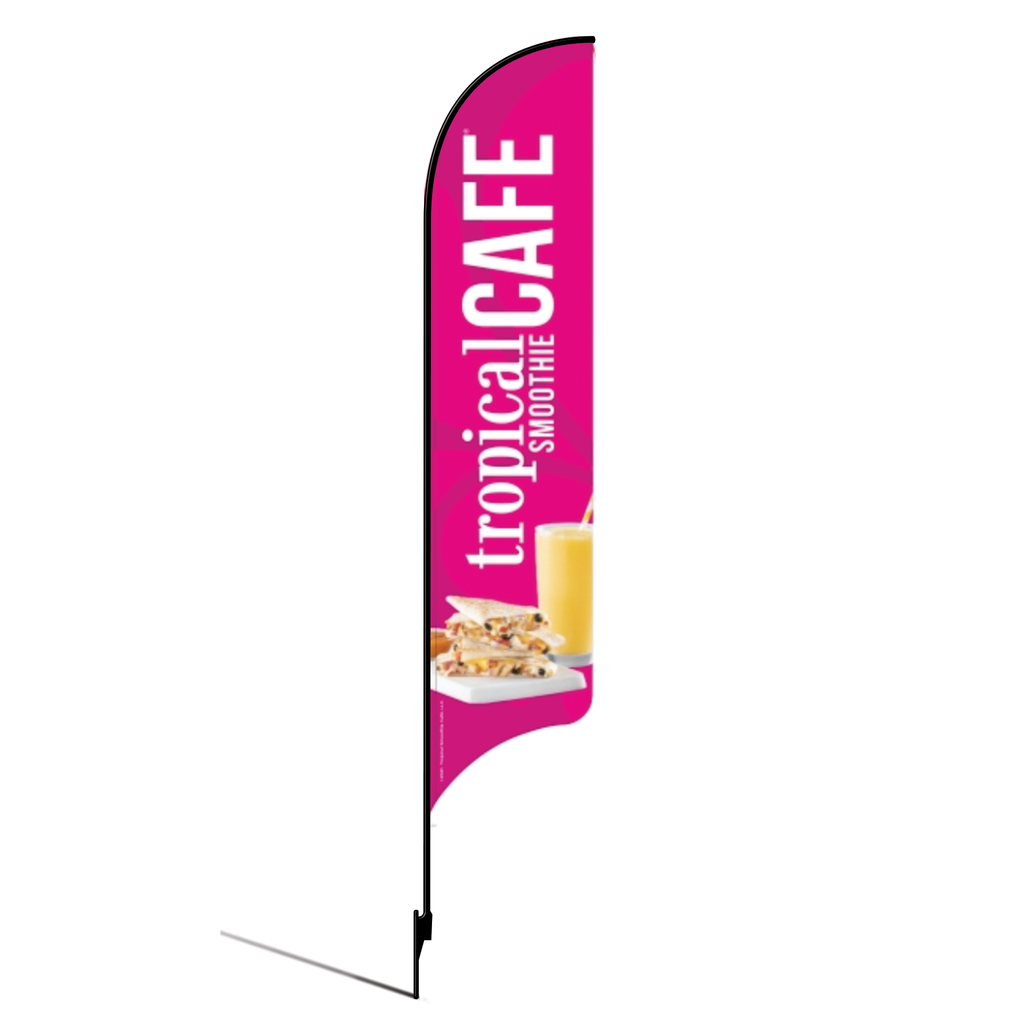 OLD DO NOT USE 15' Tropical Smoothie Cafe Pink Logo AdverSail Flag Kit