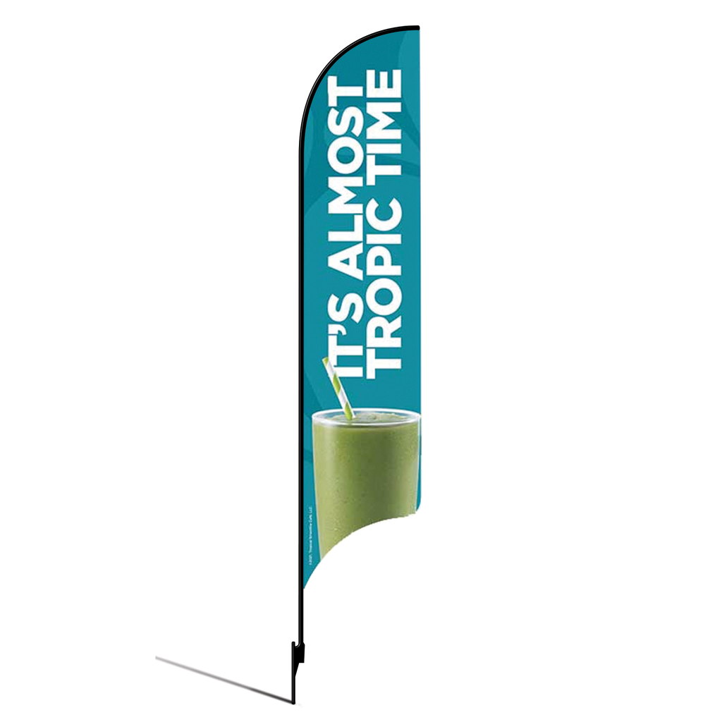 OLD DO NOT USE 15' Tropical Smoothie Cafe Teal It's Almost Tropic Time AdverSail Flag Kit