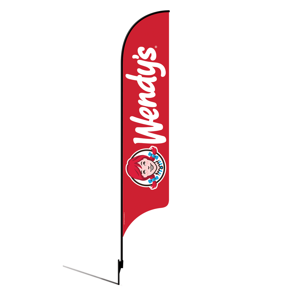 OLD DO NOT USE 15' Wendy's Red Logo AdverSail Flag Kit