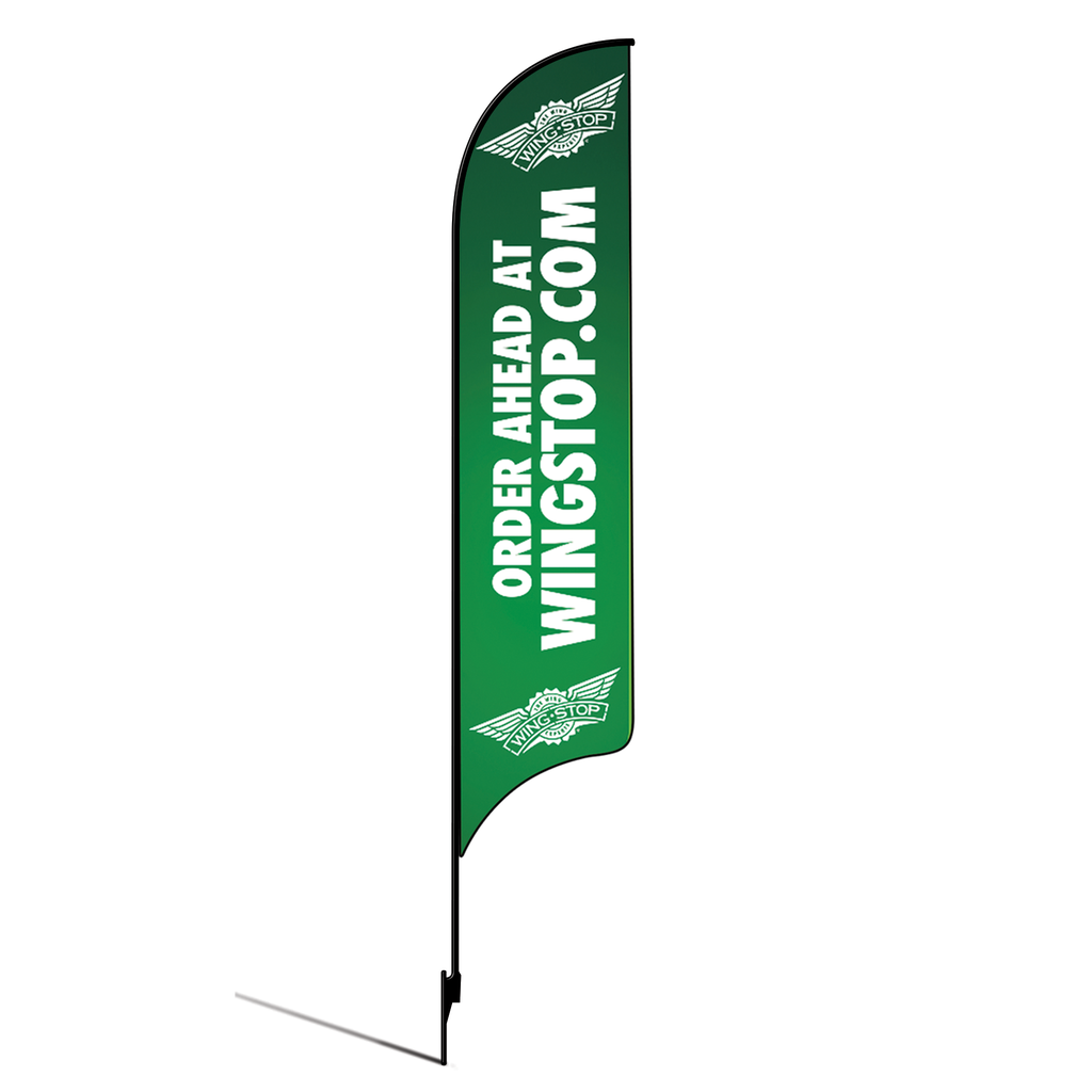 OLD DO NOT USE 15' Wingstop Logo Order Ahead At Wingstop.com AdverSail Flag (2023 Art) Kit