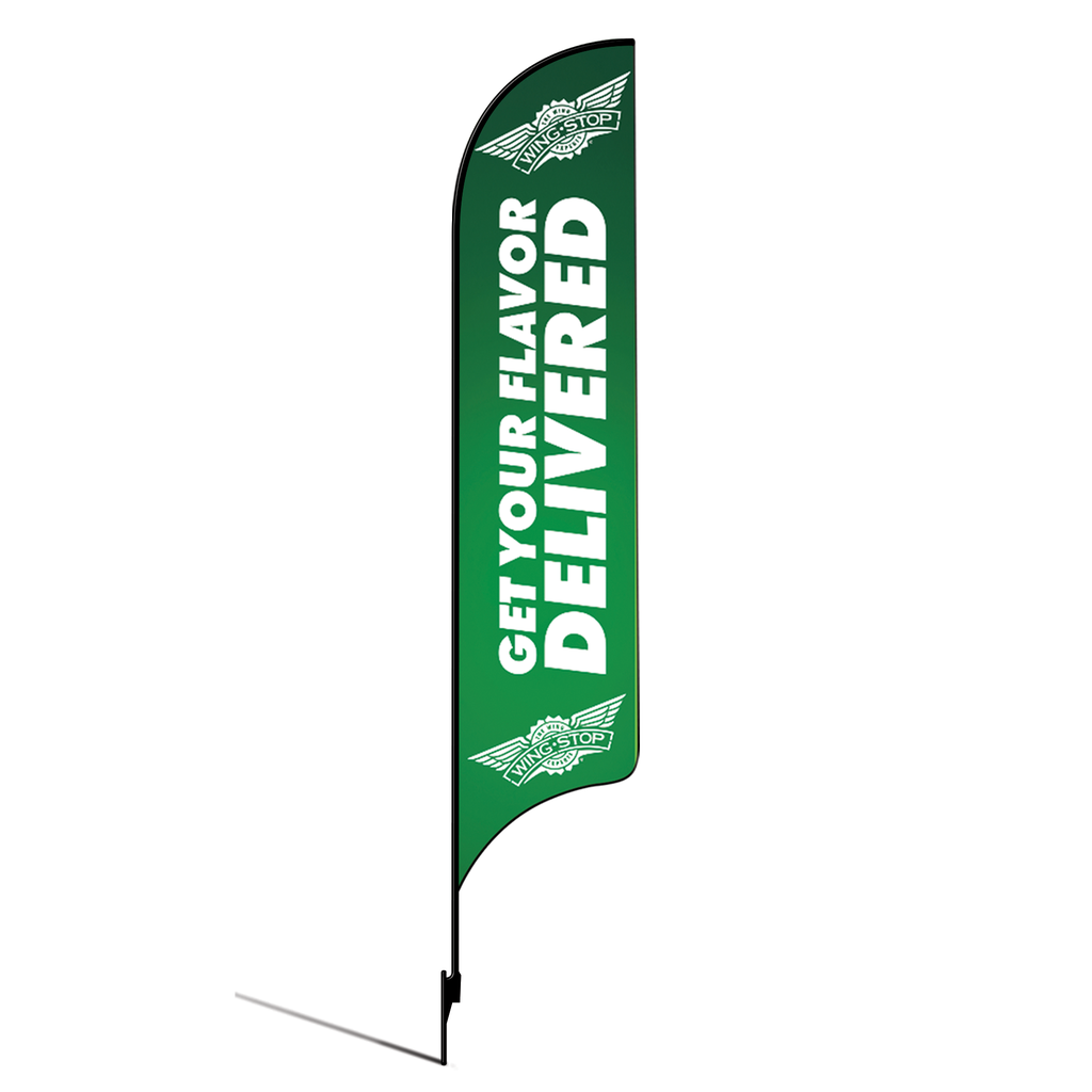OLD DO NOT USE 15' Wingstop Logo Get Your Flavor Delivered AdverSail Flag (2023 Art) Kit