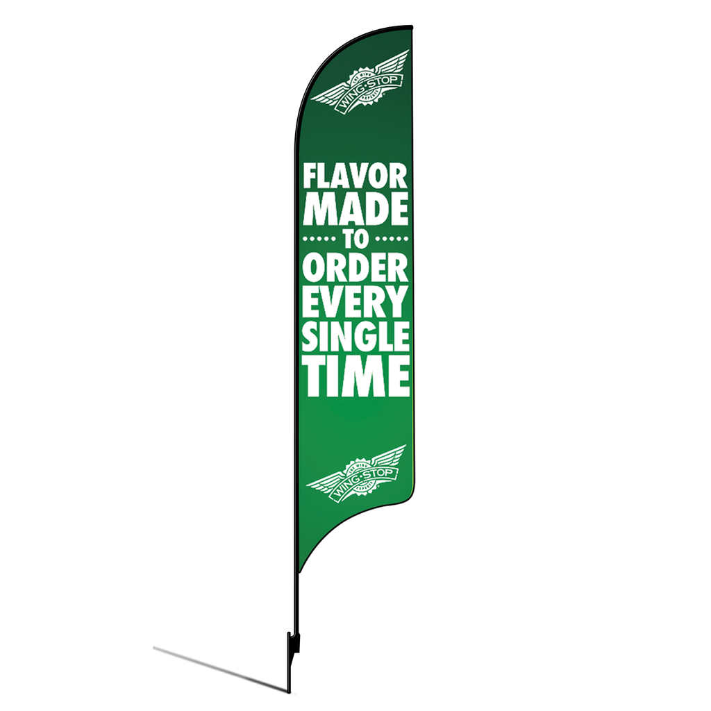 OLD DO NOT USE 15' Wingstop Logo Flavor Made To Order Every Single Time AdverSail Flag (2023 Art) Kit