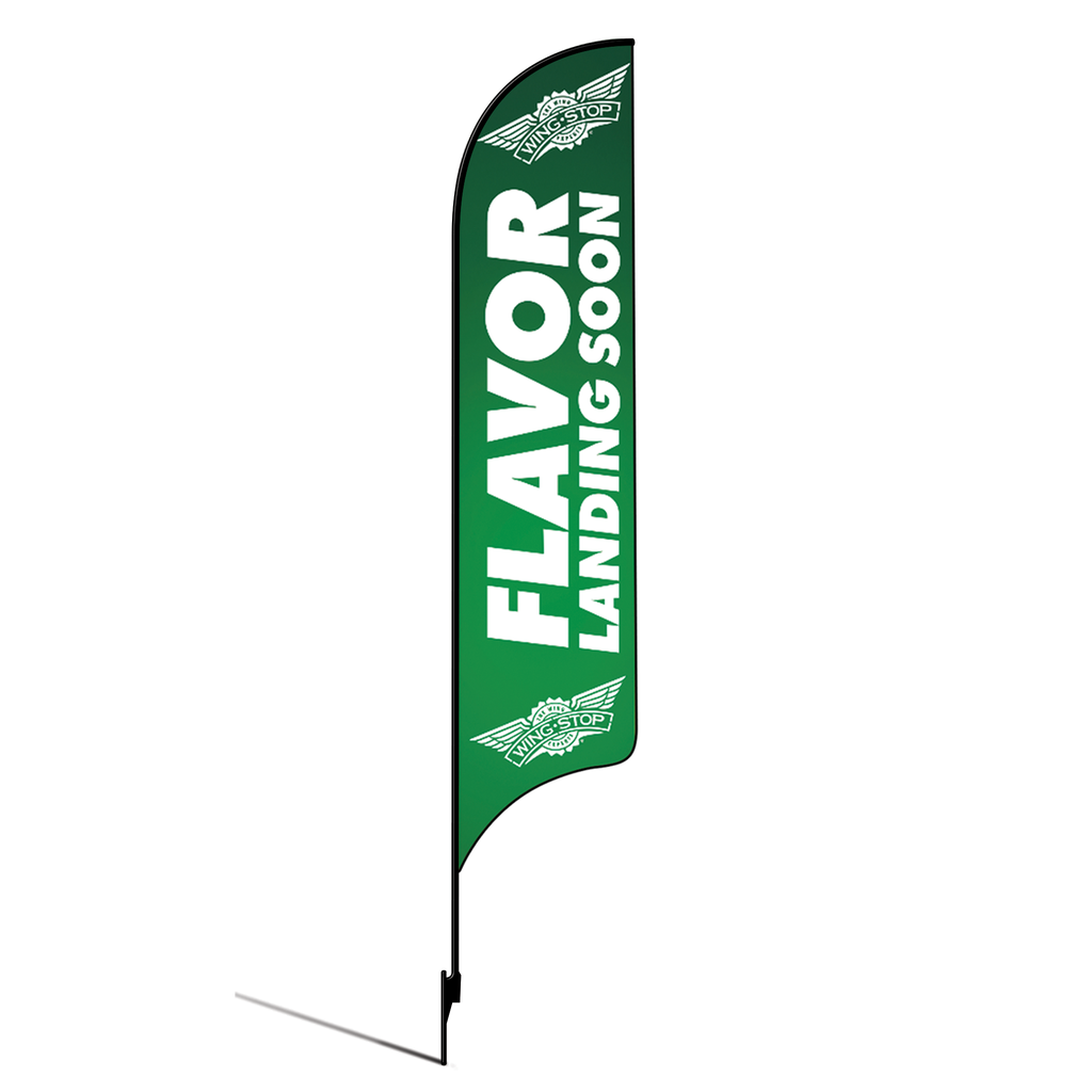 OLD DO NOT USE 15' Wingstop Logo Flavor Landing Soon AdverSail Flag (2023 Art) Kit