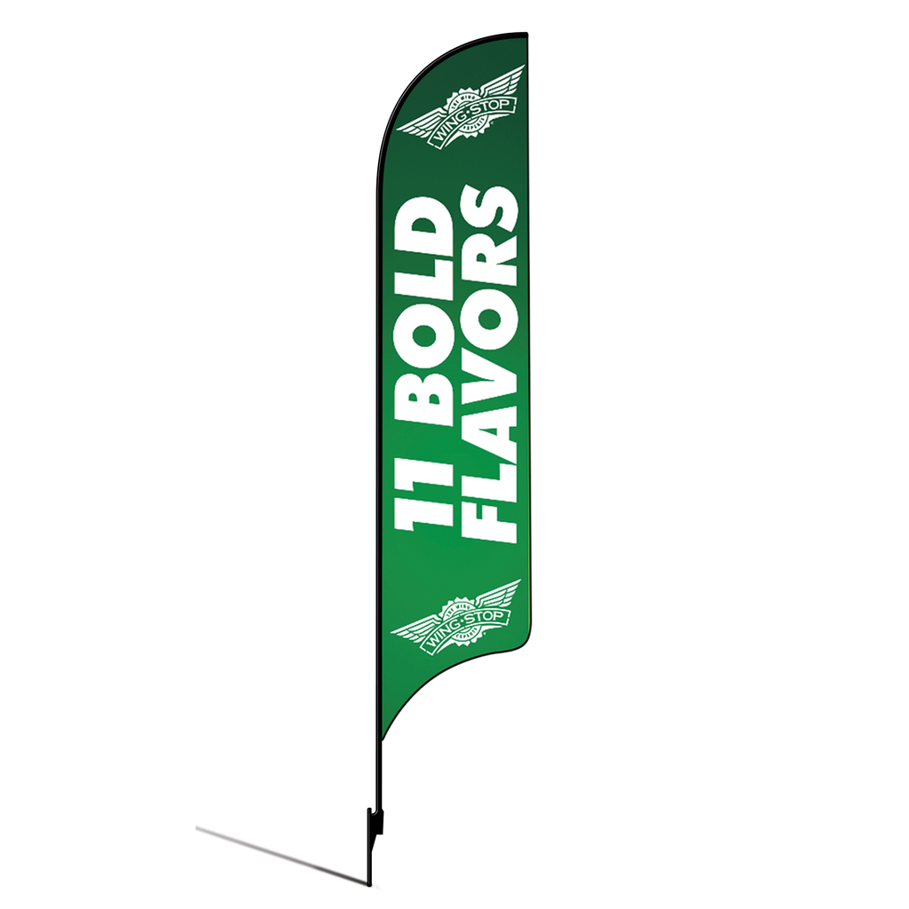 OLD DO NOT USE 15' Wingstop Logo 11 Bold Flavors AdverSail Flag (2023 Art) Kit
