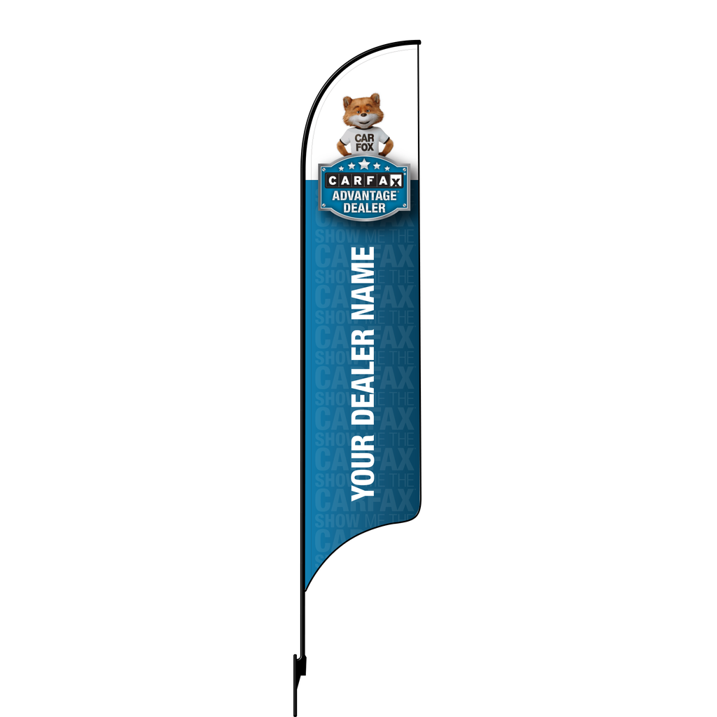 OLD DO NOT USE 15' Carfax Custom (Dealership Branded) Advantage Dealer with Fox on Top AdverSail Flag Kit