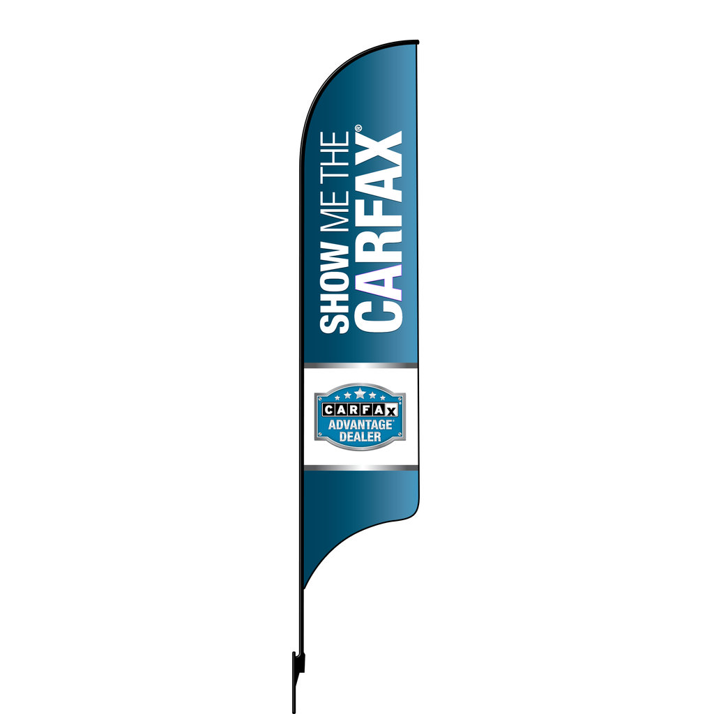 OLD DO NOT USE 15' Carfax Show Me The Carfax Advantage Dealer No Fox AdverSail Flag Kit
