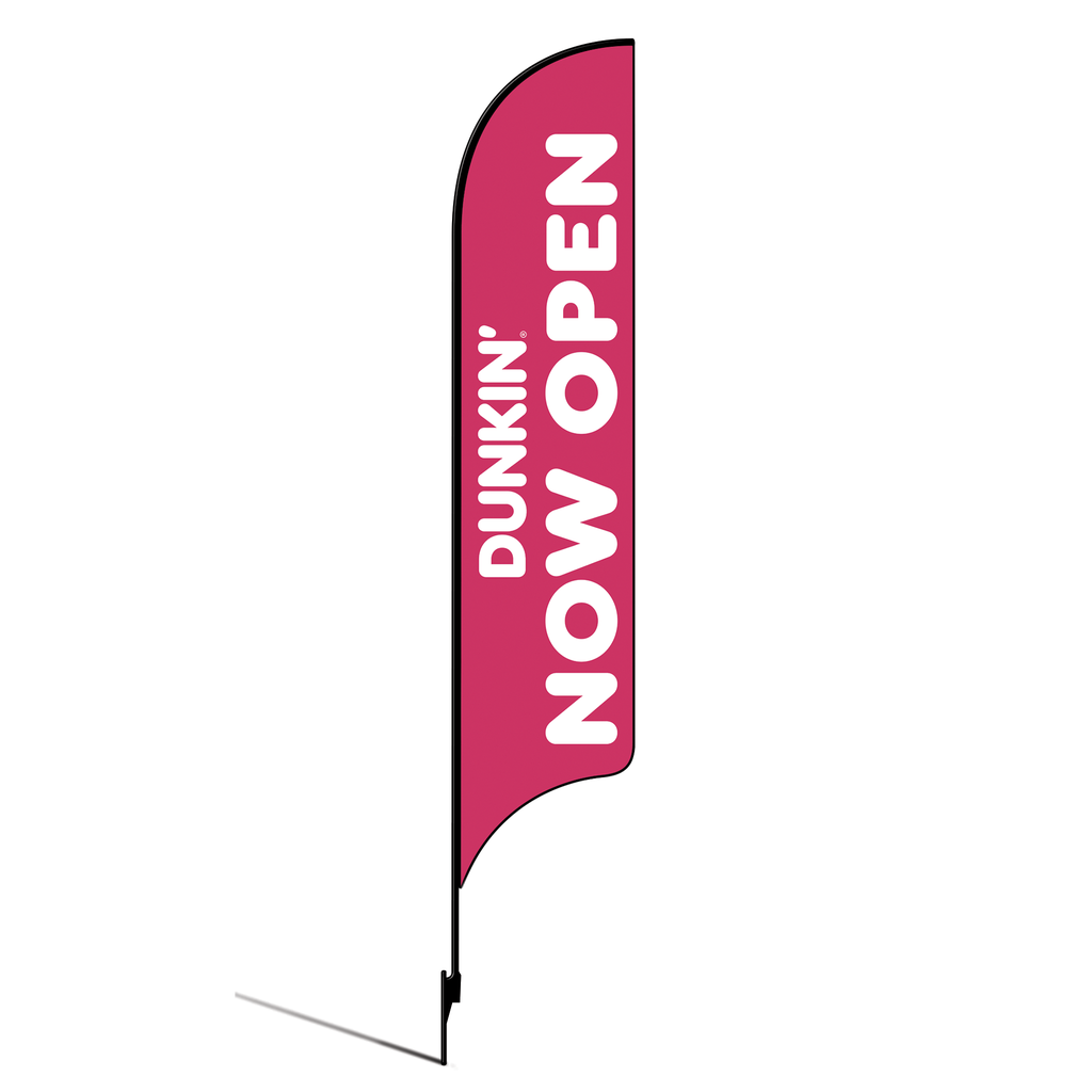 OLD DO NOT USE 15' Dunkin' Donuts Pink Now Open AdverSail Flag Kit
