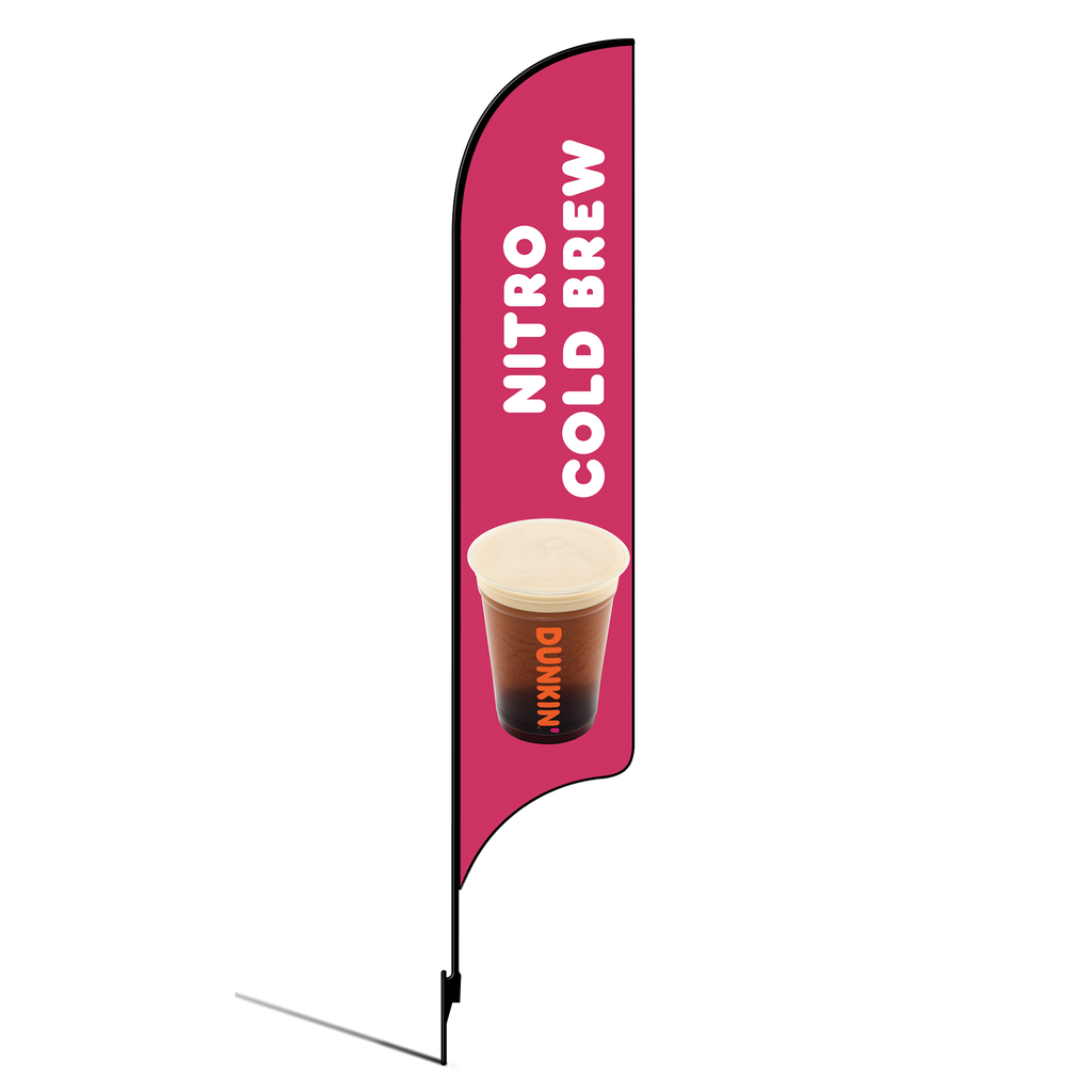 OLD DO NOT USE 15' Dunkin' Donuts Pink Nitro Cold Brew AdverSail Flag Kit