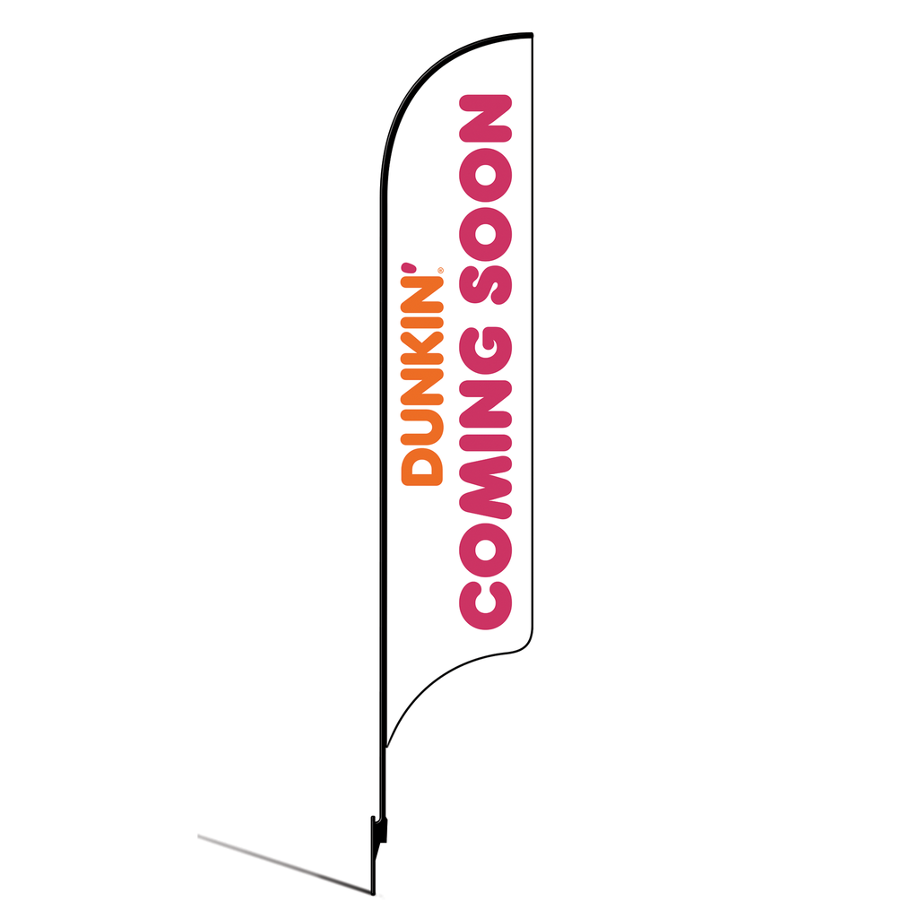 OLD DO NOT USE 15' Dunkin' Donuts White Coming Soon AdverSail Flag Kit