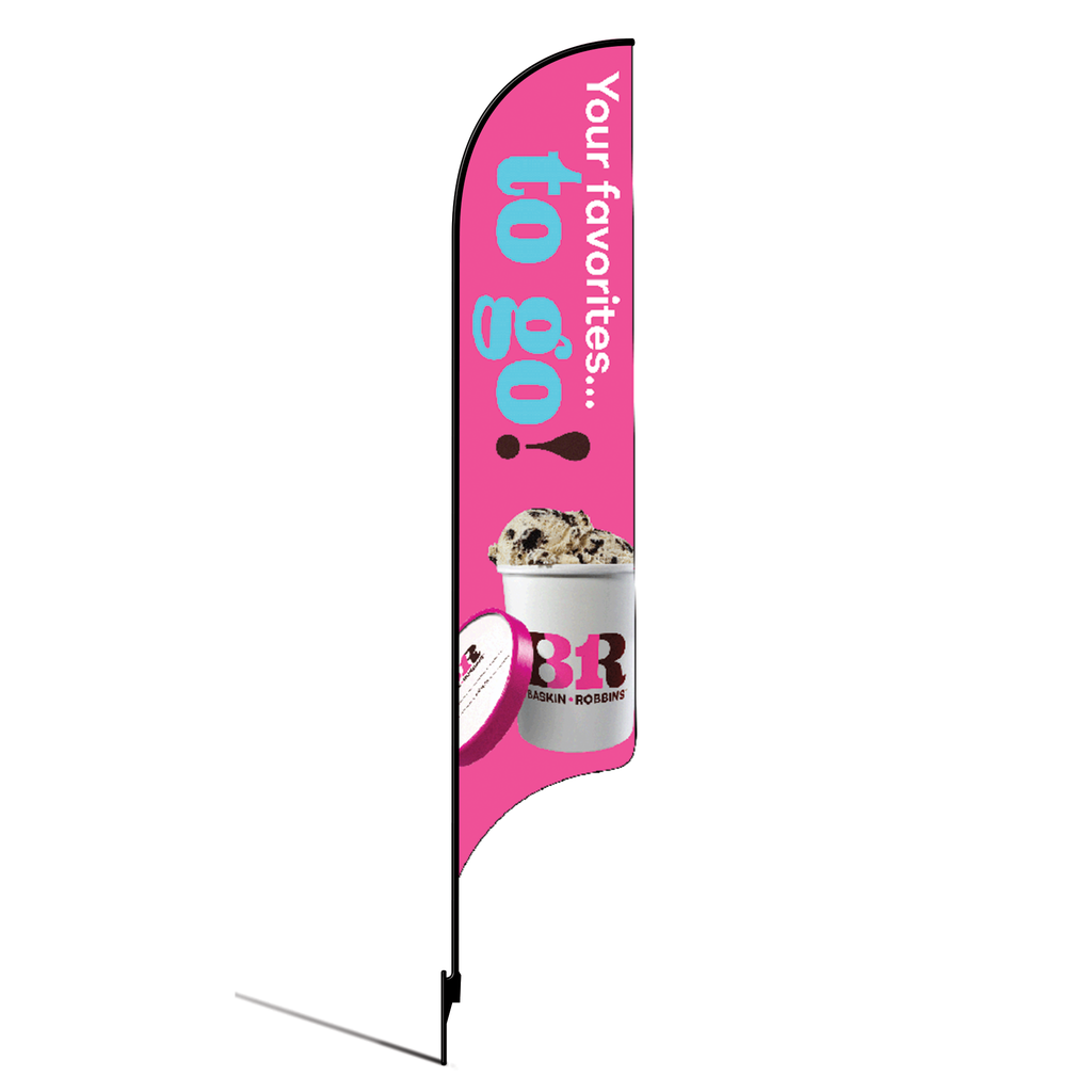 OLD DO NOT USE 15' Baskin Robbins Your Favorites To Go AdverSail Flag Kit