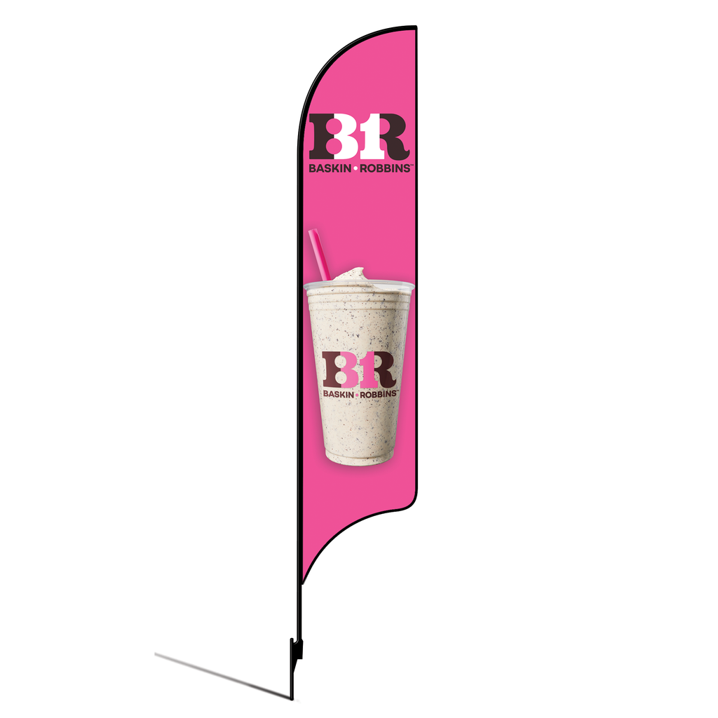 OLD DO NOT USE 15' Baskin Robbins Pink Milkshake AdverSail Flag Kit