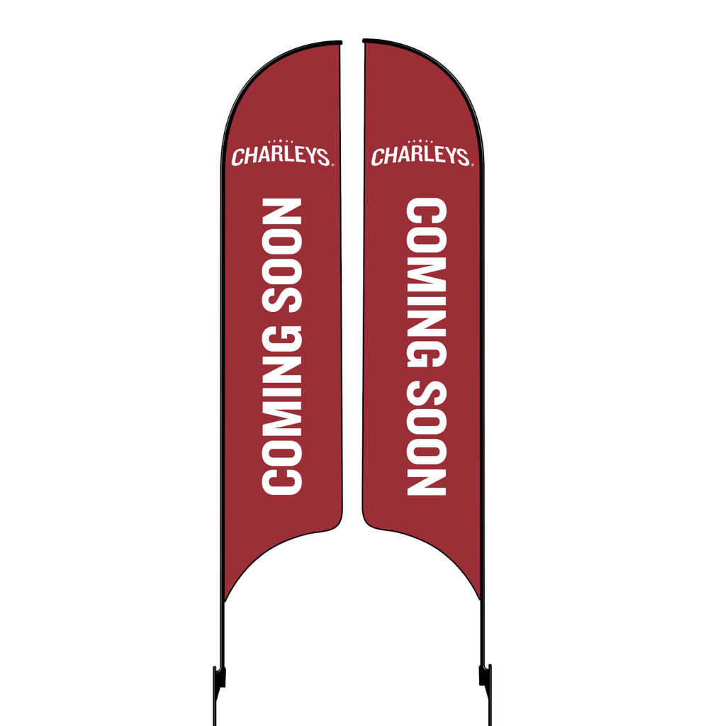 Kit for 15' Charleys Philly Steaks Red Coming Soon  Double Sided AdverSail Flag