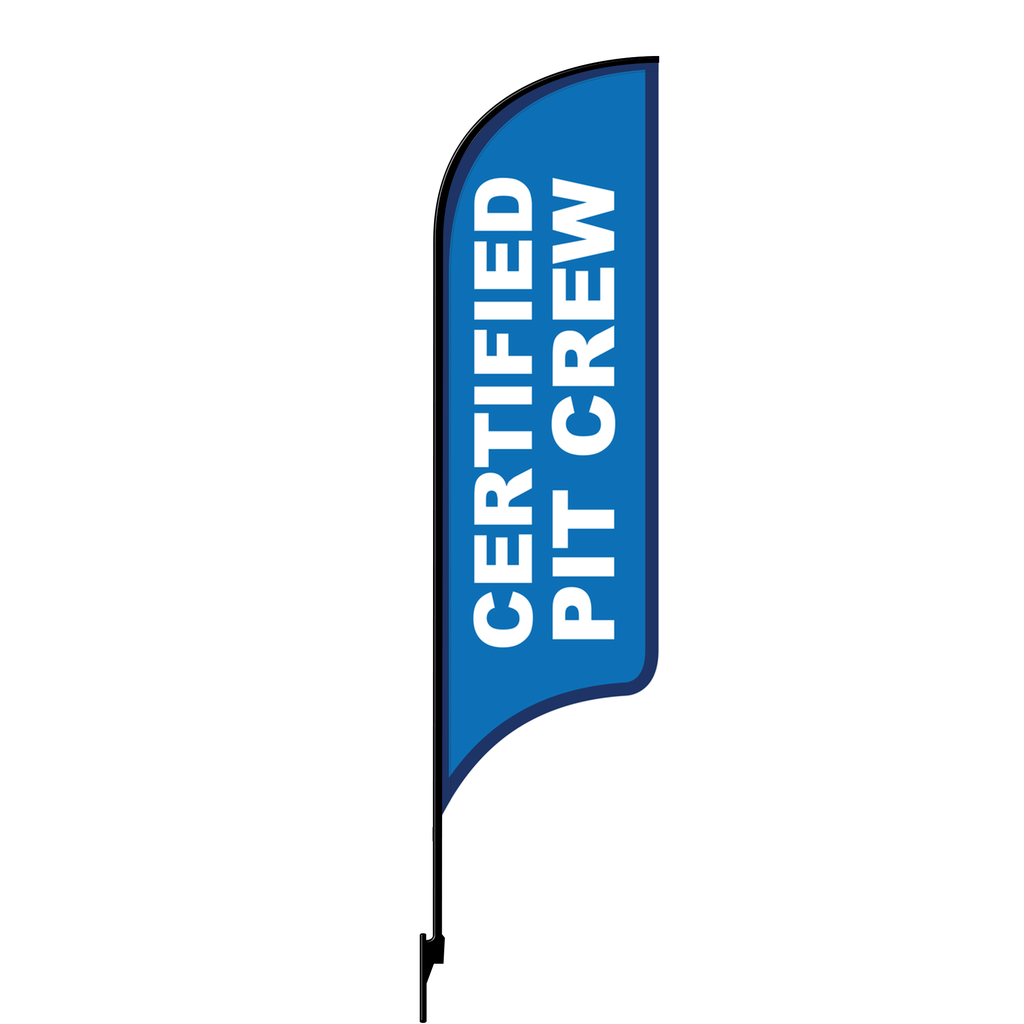 Kit for 12' FullSpeed Automotive Blue Certified Pit Crew AdverSail Flag  