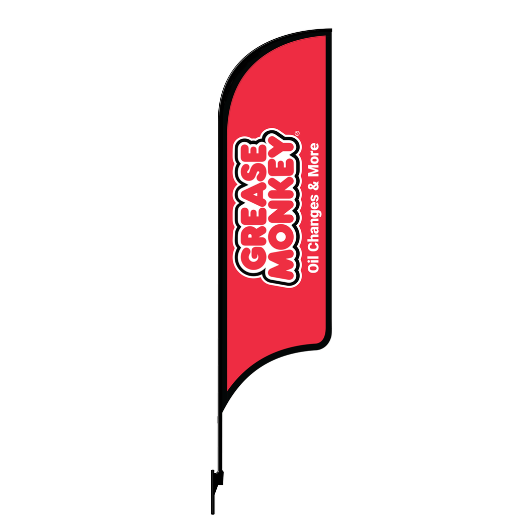 Kit for 12' FullSpeed Automotive Grease Monkey Red Logo AdverSail Flag