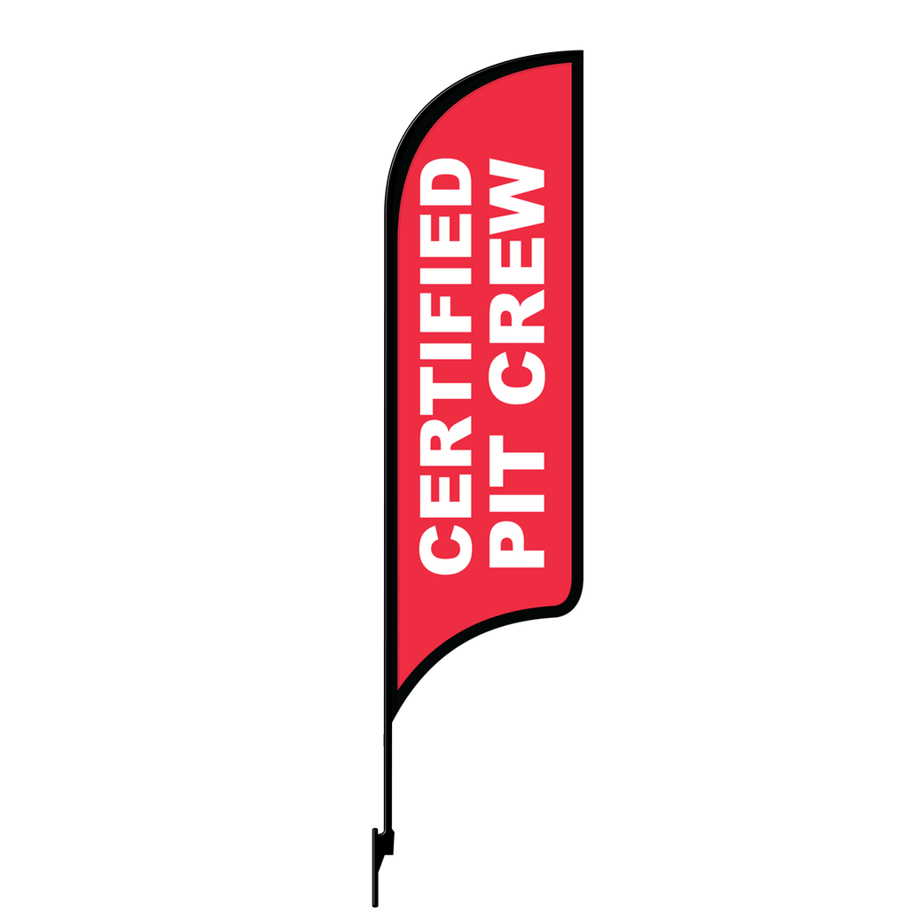 Kit for 12' FullSpeed Automotive Red Certified Pit Crew AdverSail Flag 