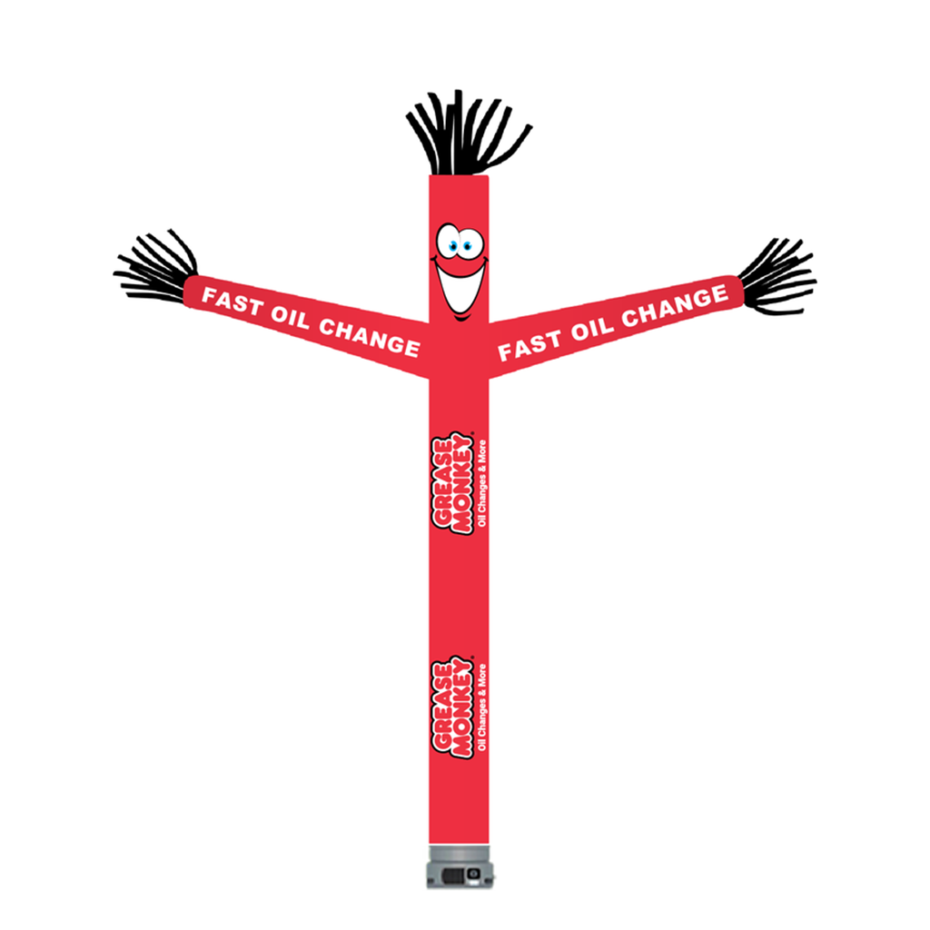 Kit for 18' FullSpeed Automotive Grease Monkey Red Fast Oil Change Tube Dancer (with face & arms)