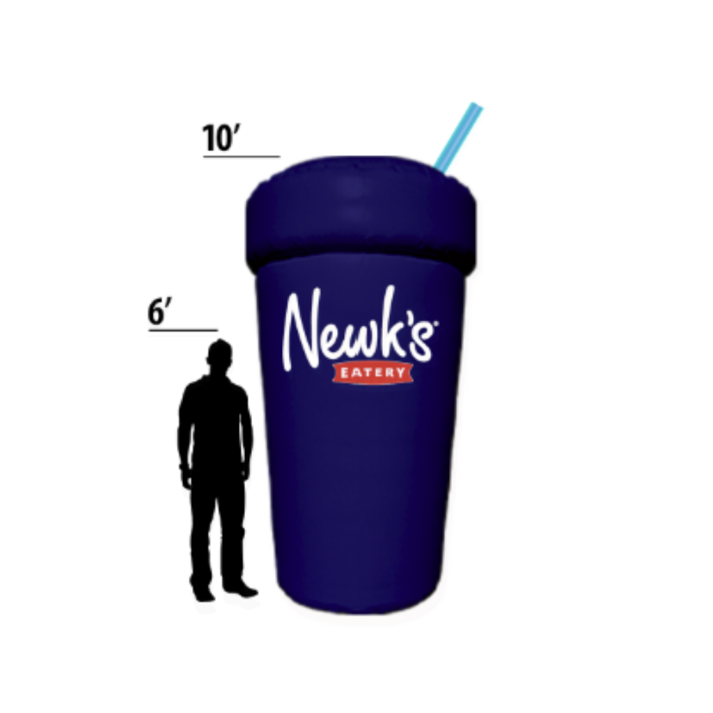 Kit for 10' Newk's Eatery Navy Blue Logo Cup Inflatable