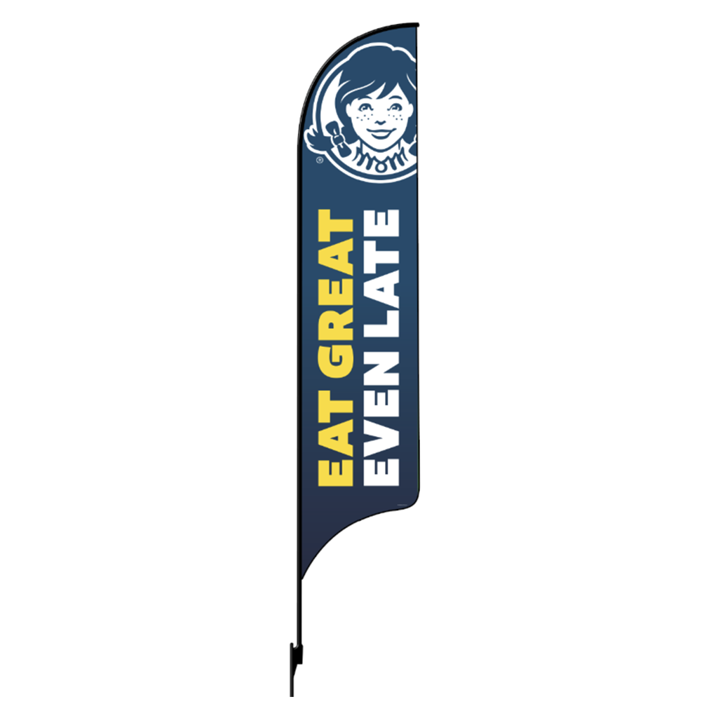 Kit for 15' Wendy's Blue Eat Great Even Late AdverSail Flag (2026 art)