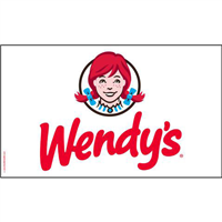 3' X 5' Wendy's White Logo Flag