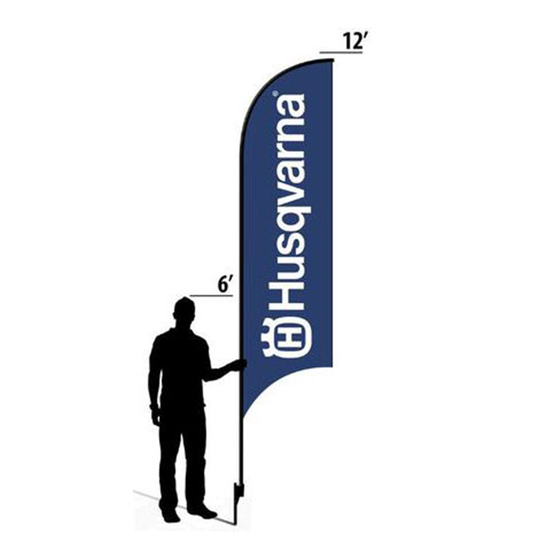 12' Husqvarna Blue Logo AdverSail Flag