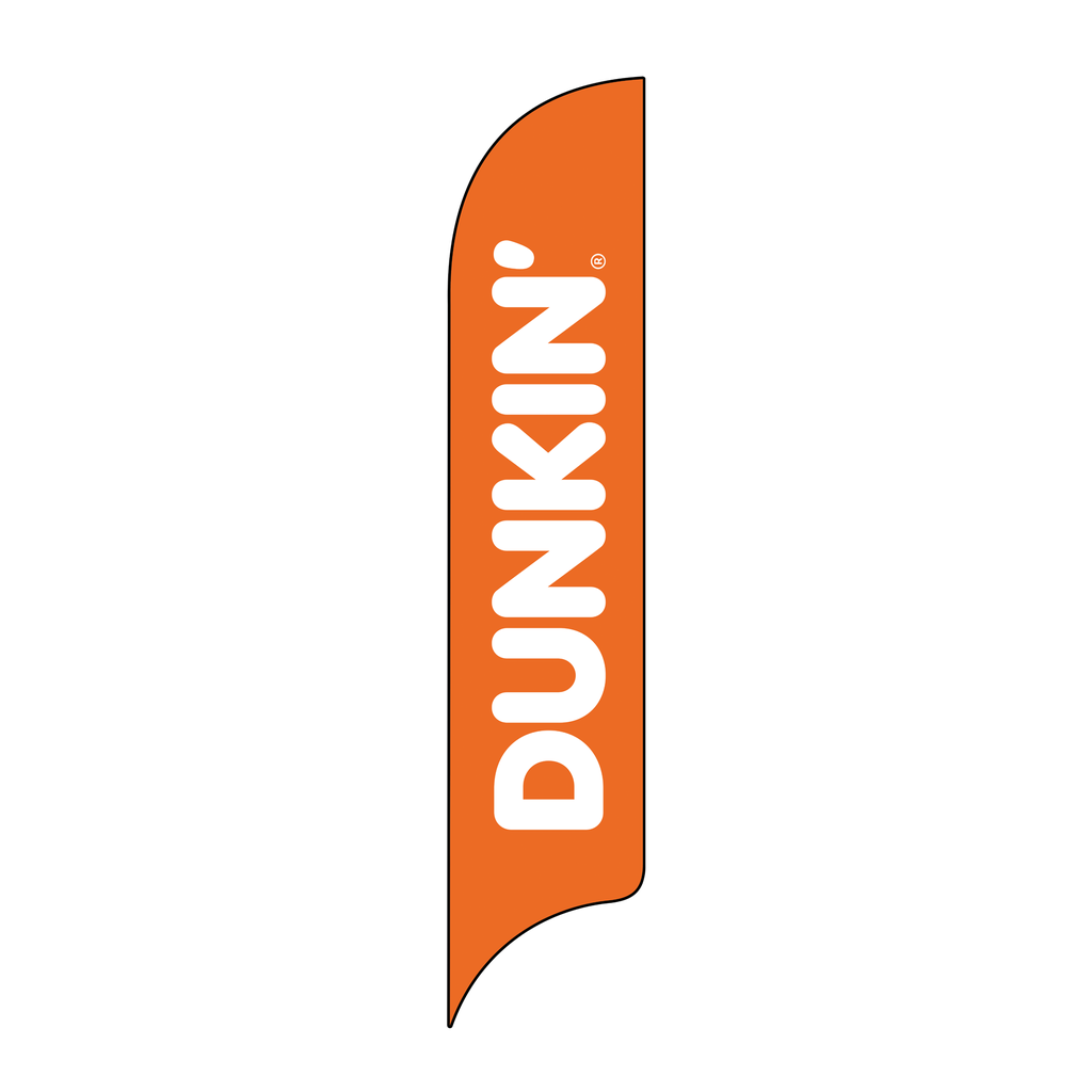 15' Dunkin' Donuts Orange Logo AdverSail Flag